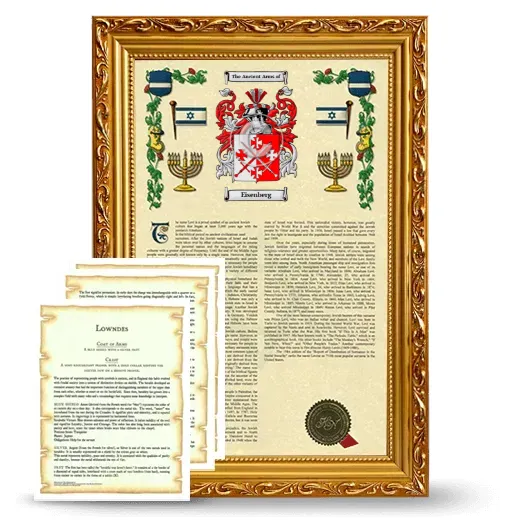 Eisenberg Framed Armorial History and Symbolism - Gold