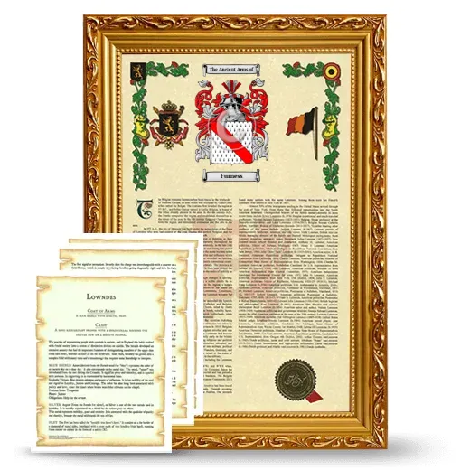Furness Framed Armorial History and Symbolism - Gold