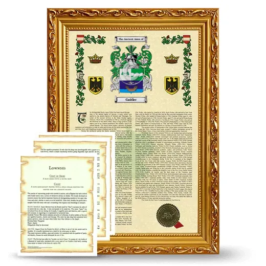 Gaitler Framed Armorial History and Symbolism - Gold