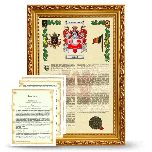 Geisert Framed Armorial History and Symbolism - Gold