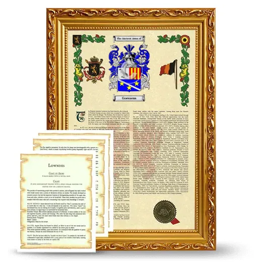 Goessens Framed Armorial History and Symbolism - Gold