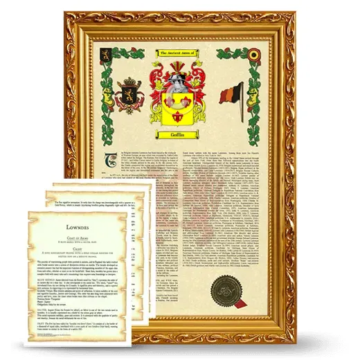 Goffin Framed Armorial History and Symbolism - Gold