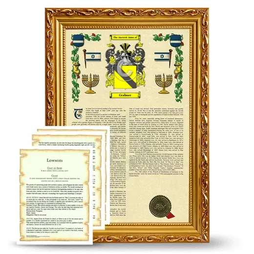 Grabner Framed Armorial History and Symbolism - Gold