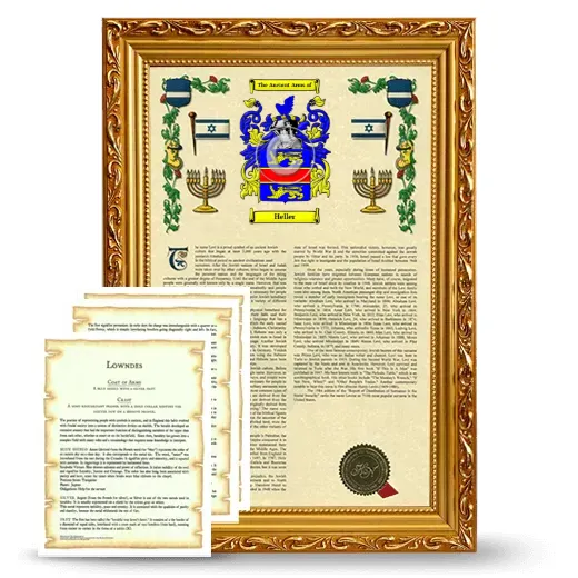 Heller Framed Armorial History and Symbolism - Gold
