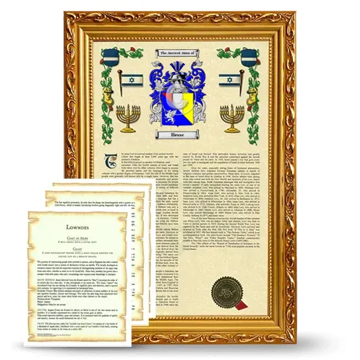 Hesse Framed Armorial History and Symbolism - Gold