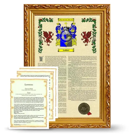 Jankind Framed Armorial History and Symbolism - Gold