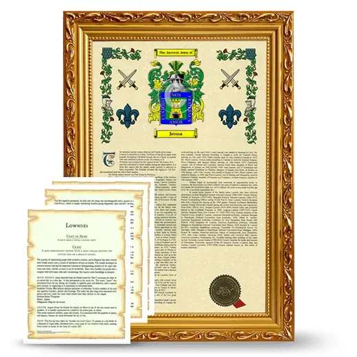 Jerma Framed Armorial History and Symbolism - Gold