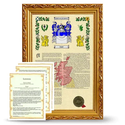Juart Framed Armorial History and Symbolism - Gold
