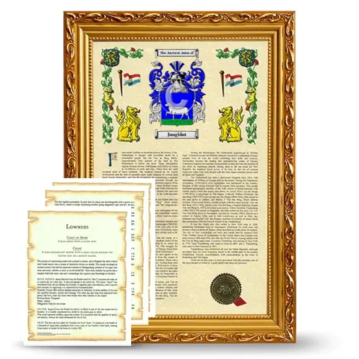 Jungblut Framed Armorial History and Symbolism - Gold