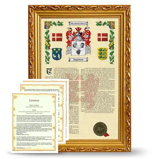 Jurgenson Framed Armorial History and Symbolism - Gold