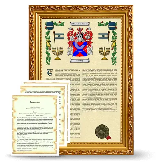 Koenig Framed Armorial History and Symbolism - Gold