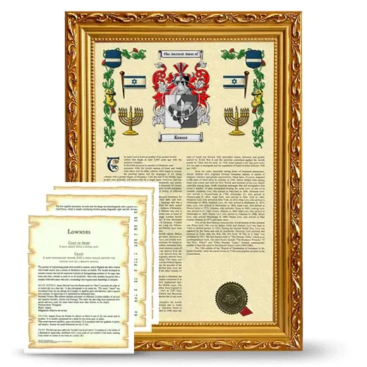Krauz Framed Armorial History and Symbolism - Gold