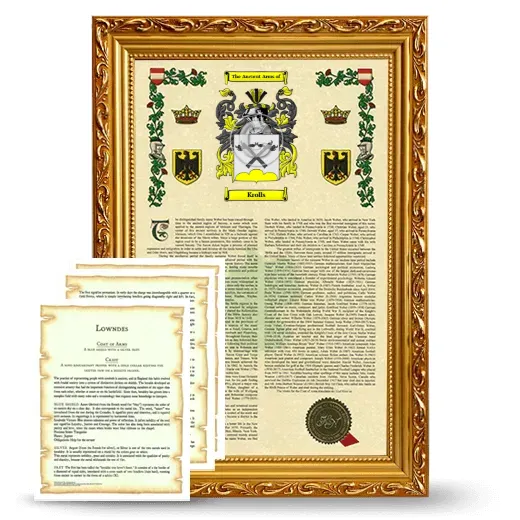 Krolls Framed Armorial History and Symbolism - Gold