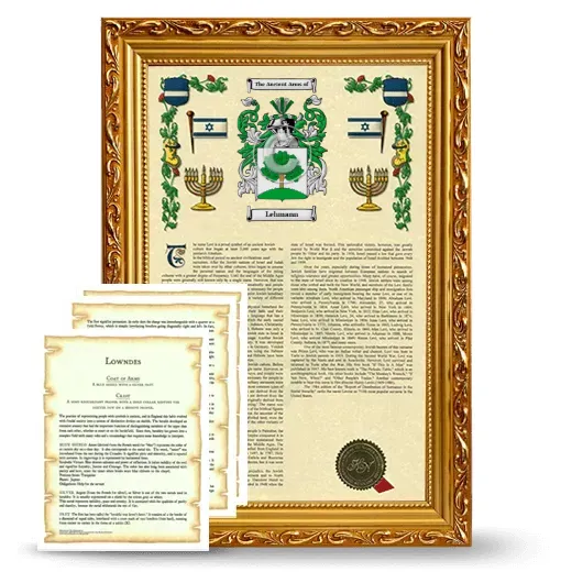 Lehmann Framed Armorial History and Symbolism - Gold