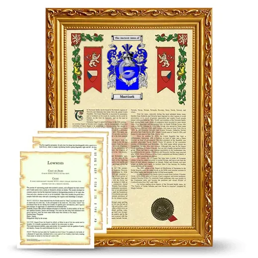 Martinek Framed Armorial History and Symbolism - Gold