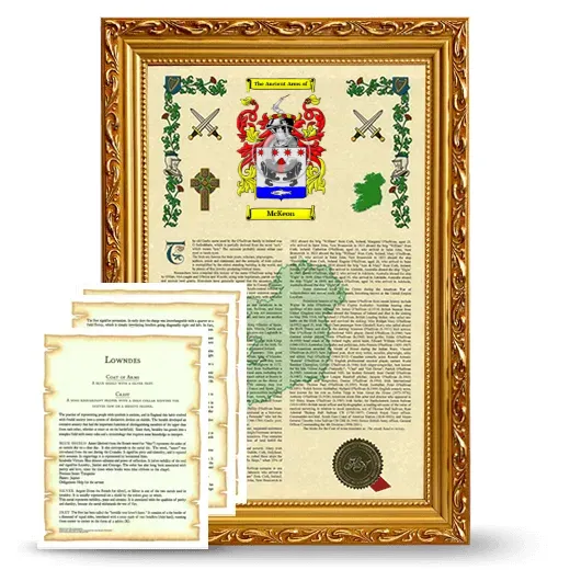McKeon Framed Armorial History and Symbolism - Gold