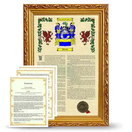 Mirock Framed Armorial History and Symbolism - Gold