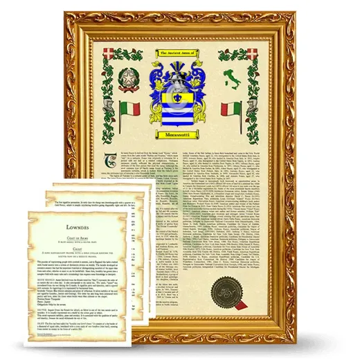 Morassutti Framed Armorial History and Symbolism - Gold