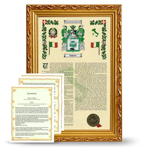 Repossi Framed Armorial History and Symbolism - Gold