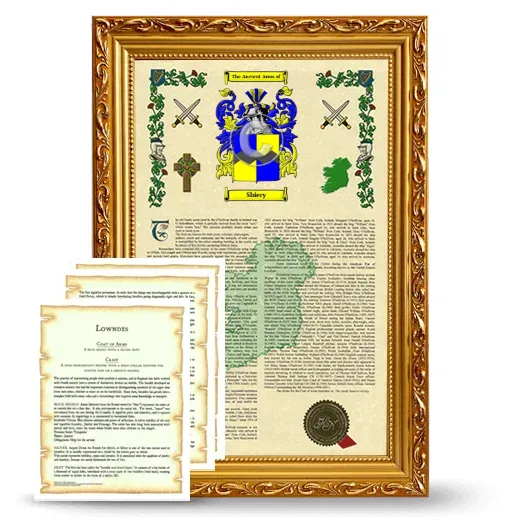 Shiery Framed Armorial History and Symbolism - Gold