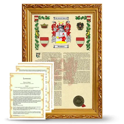 Waxman Framed Armorial History and Symbolism - Gold