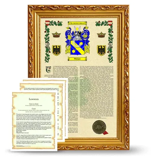 Weiser Framed Armorial History and Symbolism - Gold