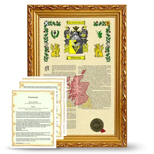 Wheatman Framed Armorial History and Symbolism - Gold