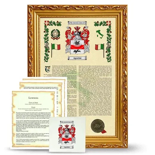 Agostini Framed Armorial, Symbolism and Large Tile - Gold