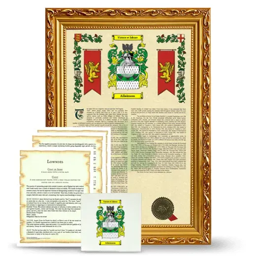 Ailainson Framed Armorial, Symbolism and Large Tile - Gold