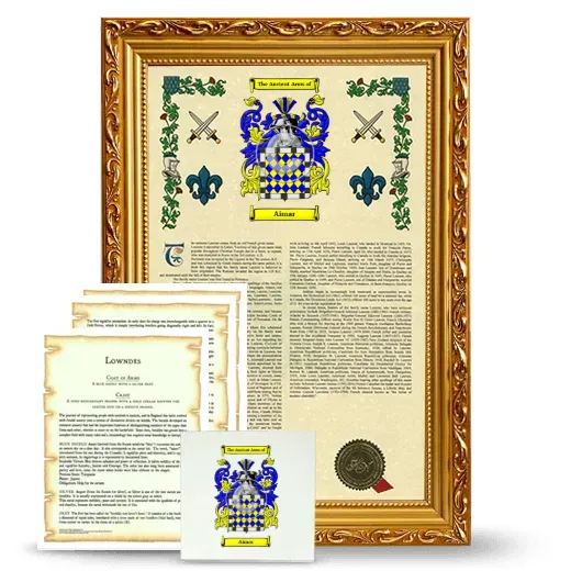 Aimar Framed Armorial, Symbolism and Large Tile - Gold