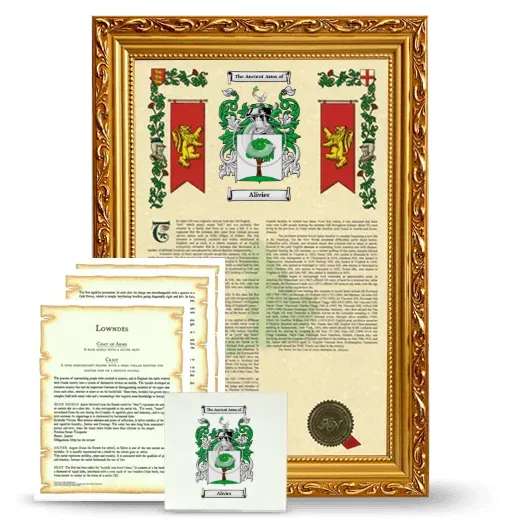 Alivier Framed Armorial, Symbolism and Large Tile - Gold