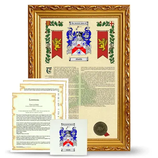 Alwith Framed Armorial, Symbolism and Large Tile - Gold