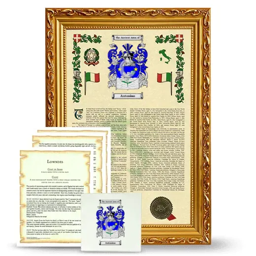 Antonino Framed Armorial, Symbolism and Large Tile - Gold