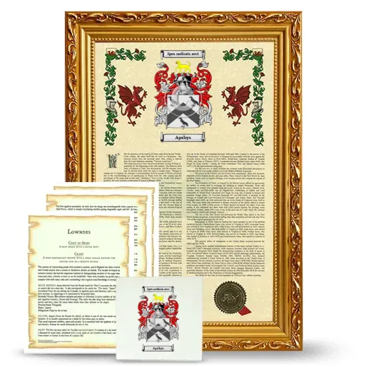 Aprhys Framed Armorial, Symbolism and Large Tile - Gold