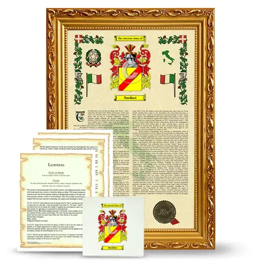 Bardani Framed Armorial, Symbolism and Large Tile - Gold