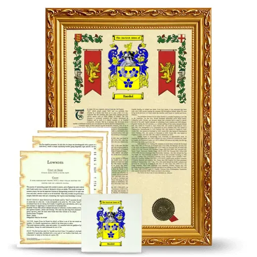 Bardol Framed Armorial, Symbolism and Large Tile - Gold