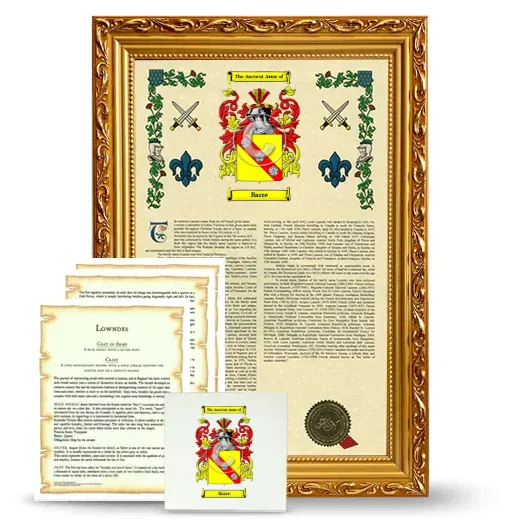 Barre Framed Armorial, Symbolism and Large Tile - Gold