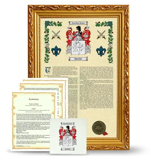 Barrelet Framed Armorial, Symbolism and Large Tile - Gold