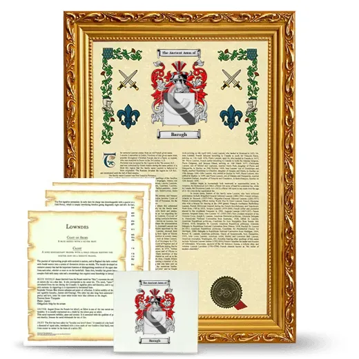 Barugh Framed Armorial, Symbolism and Large Tile - Gold