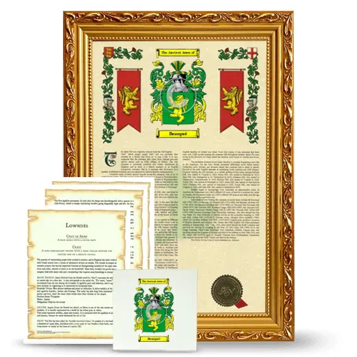 Beaupré Framed Armorial, Symbolism and Large Tile - Gold
