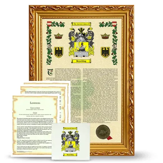 Beyschlag Framed Armorial, Symbolism and Large Tile - Gold