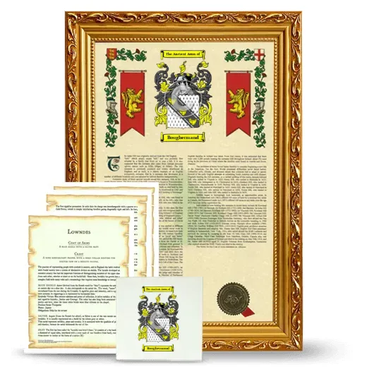 Boughermand Framed Armorial, Symbolism and Large Tile - Gold