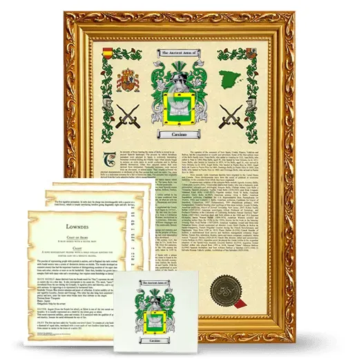 Casino Framed Armorial, Symbolism and Large Tile - Gold