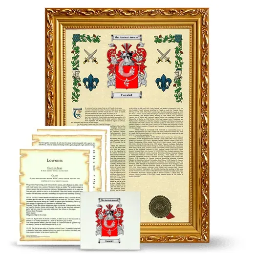 Cazalet Framed Armorial, Symbolism and Large Tile - Gold
