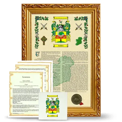 Corless Framed Armorial, Symbolism and Large Tile - Gold
