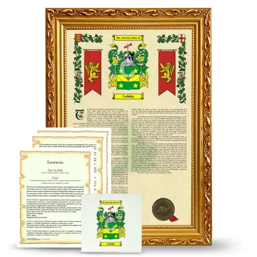 Cudahy Framed Armorial, Symbolism and Large Tile - Gold