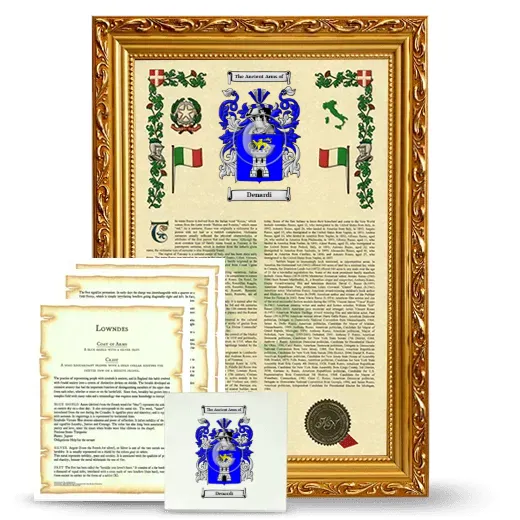 Denardi Framed Armorial, Symbolism and Large Tile - Gold