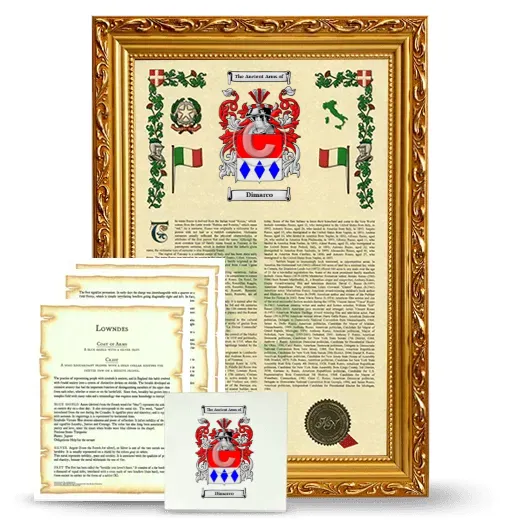 Dimarco Framed Armorial, Symbolism and Large Tile - Gold