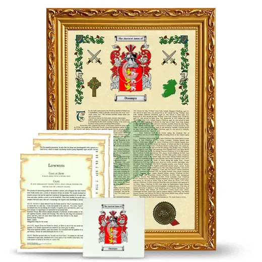 Doonyn Framed Armorial, Symbolism and Large Tile - Gold