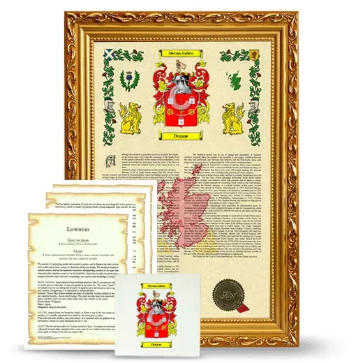 Dunne Framed Armorial, Symbolism and Large Tile - Gold